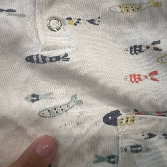 Pehr Sleeveless One-Piece romper. Fish print - Picture 5 of 5